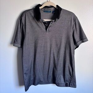 ⭐️⭐️⭐️Perry Ellis Charcoal Polo with Black Collar